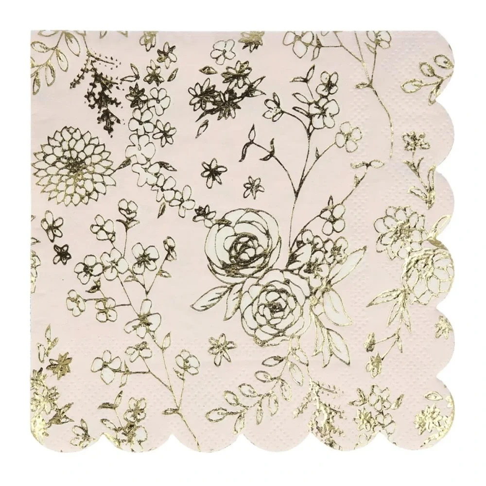 Meri Meri English Garden Lace Assorted Small Napkins, 16 ct (4 Colors)